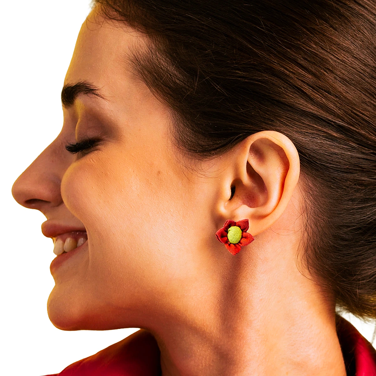 Aretes de Tela Margaritas Mágicas 4