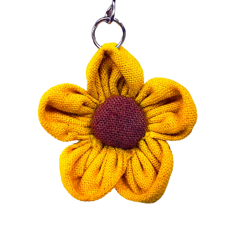 Aretes de Tela Flores Colgantes 3