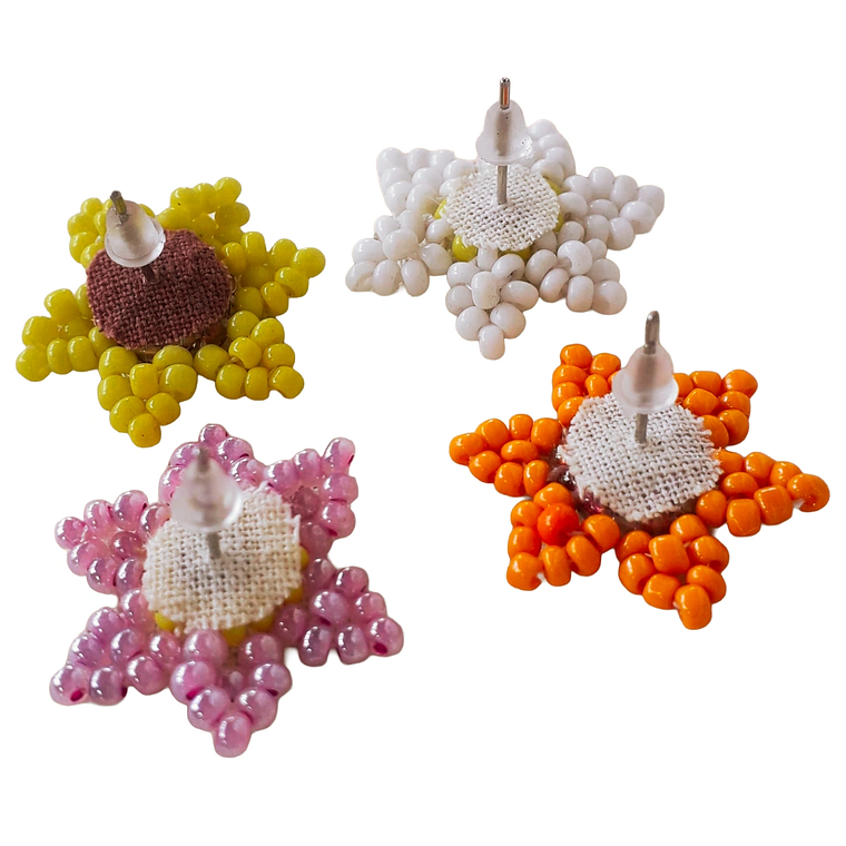 Aretes Flor de Perlas 5