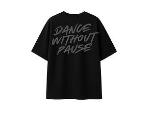 Polera Oversize Dance Without Pause Negra