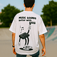 Polera Overzise Music Sounds Better With You Blanca - Miniatura 3