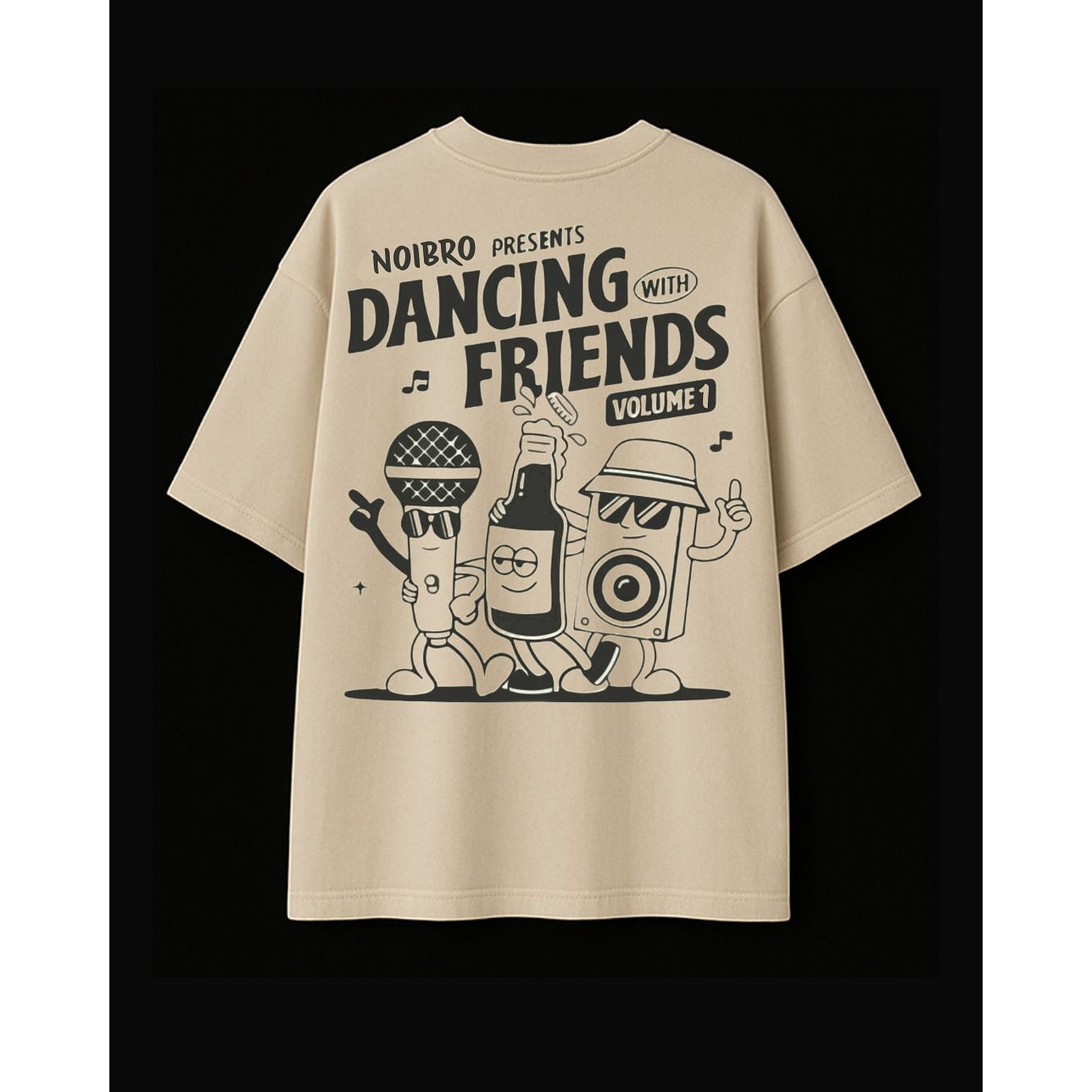 Polera Oversize Dancing With Friends Beige 1