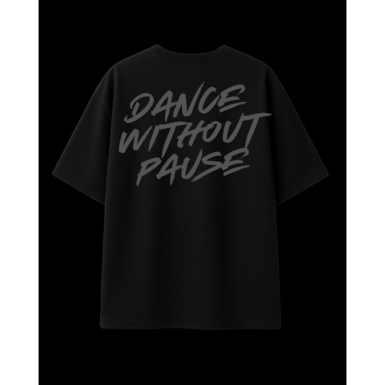 Polera Oversize Dance Without Pause Negra 1