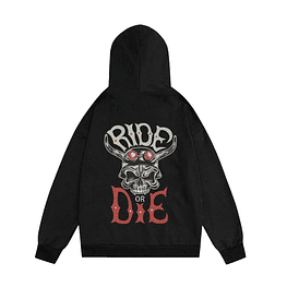 Hoodie Preto "Ride or Die"