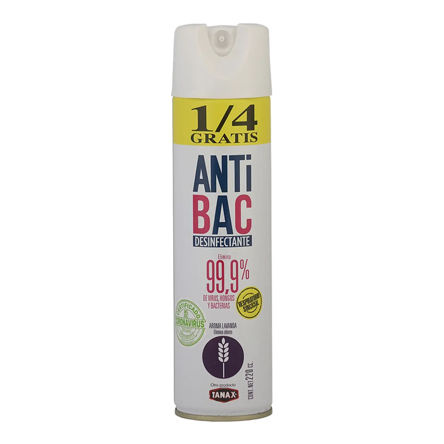 Desinfectante Aerosol Lavanda 220cc 1