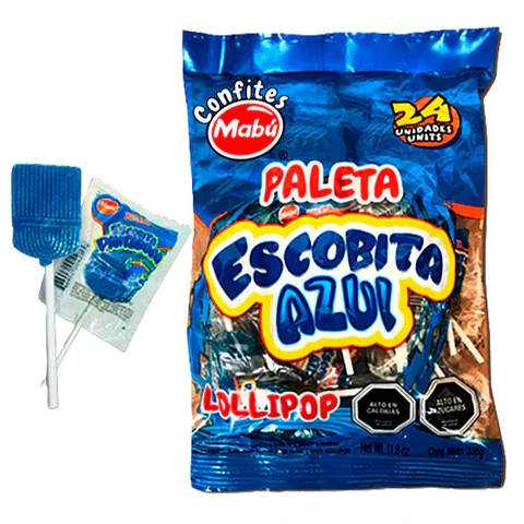 Paleta Escobita Azul x24 Un