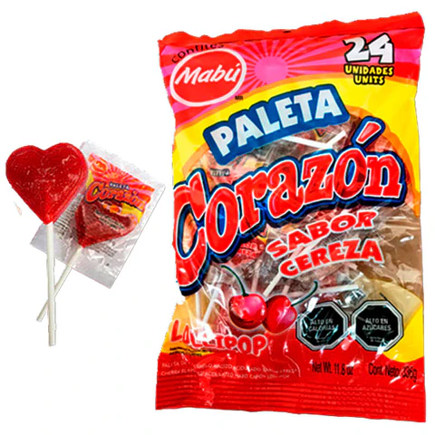 Paleta Corazon x24 Un