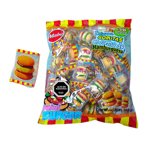 Gomitas Mini Burger x36 Un