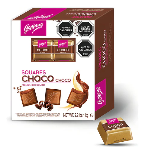 Cuadraditos de Chocolate Rellenos Choco
