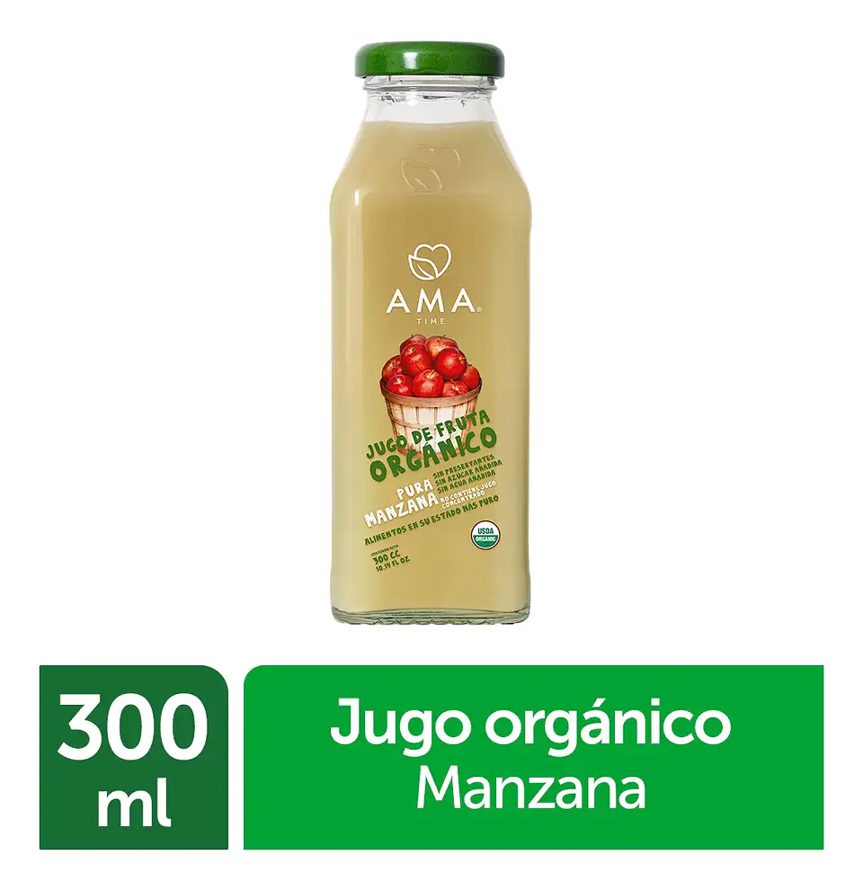 Jugo Vidrio 300cc Manzana 1