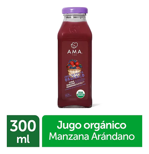Jugo Vidrio 300cc Manzana Arandano