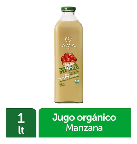 Jugo Vidrio 1000cc Manzana