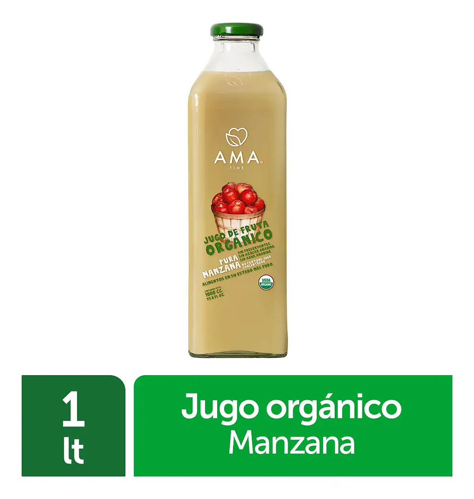 Jugo Vidrio 1000cc Manzana 1