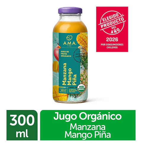 Jugo Vidrio 300cc Manzana Mango Piña