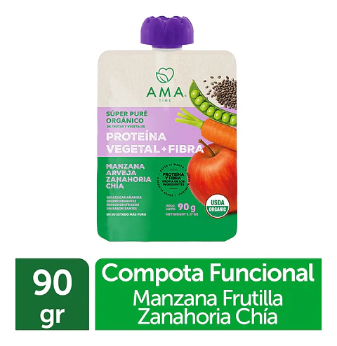 Super Pure 90grs Manzana Arveja Zanahoria Chía