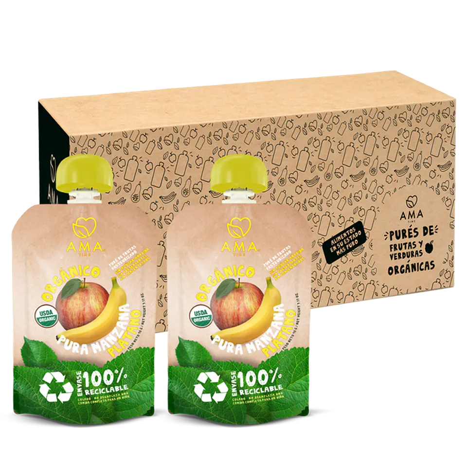 Pure 90grs Manzana Plátano 2