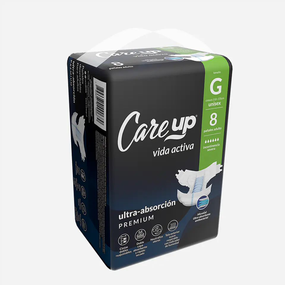 Pañal Desechable Adulto PREMIUM Talla G (8 Unidades) 1