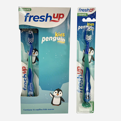 Cepillo Niño Penguin Suave con Ventosa (12 Unidades)