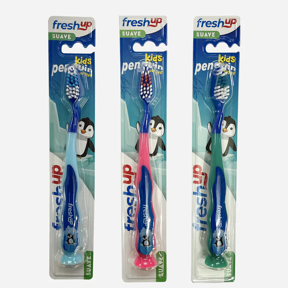 Cepillo Niño Penguin Suave con Ventosa (12 Unidades) 2