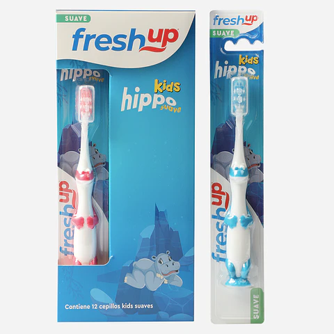 Cepillo Niño Hippo Suave con Capuchon (12 Unidades)