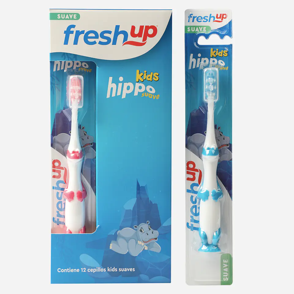 Cepillo Niño Hippo Suave con Capuchon (12 Unidades) 1