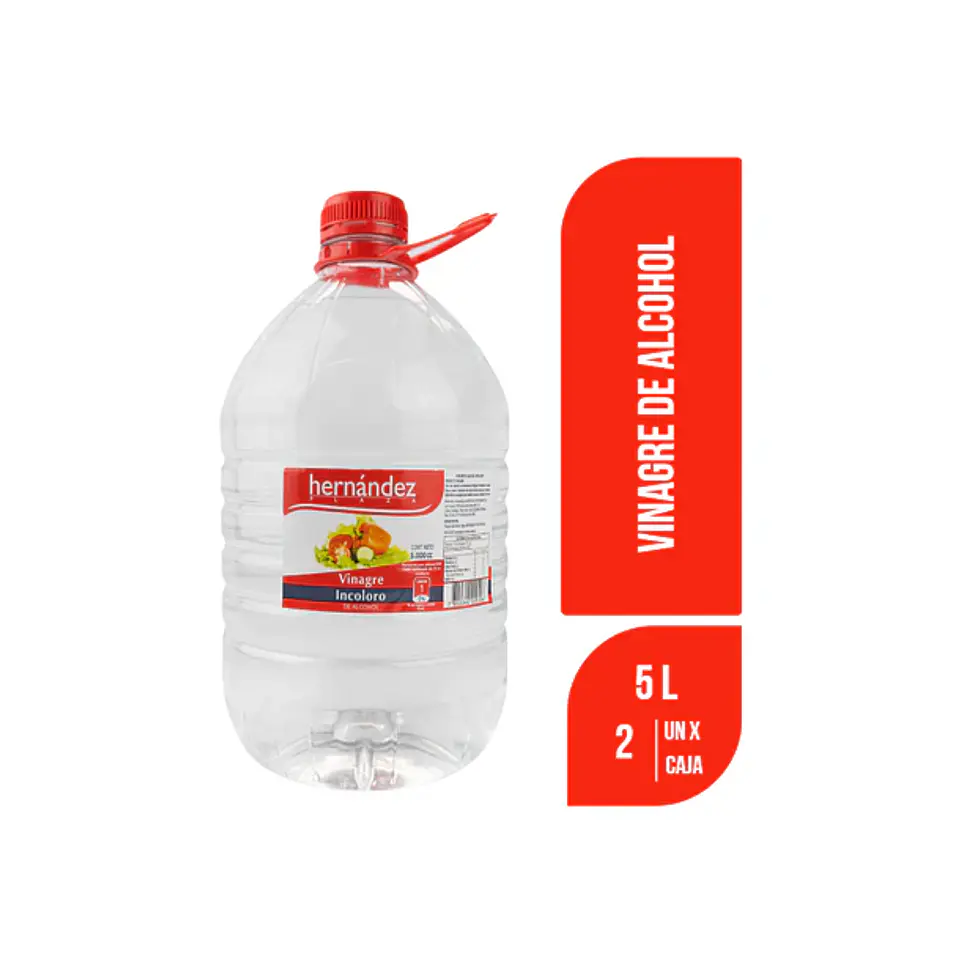 Vinagre Alcohol Incoloro 4,0° 5L 1