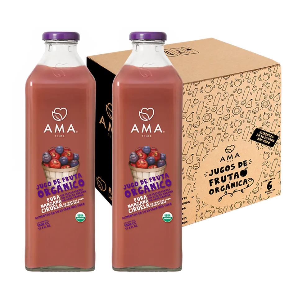 Jugo Vidrio 1000cc Manzana Ciruela 2