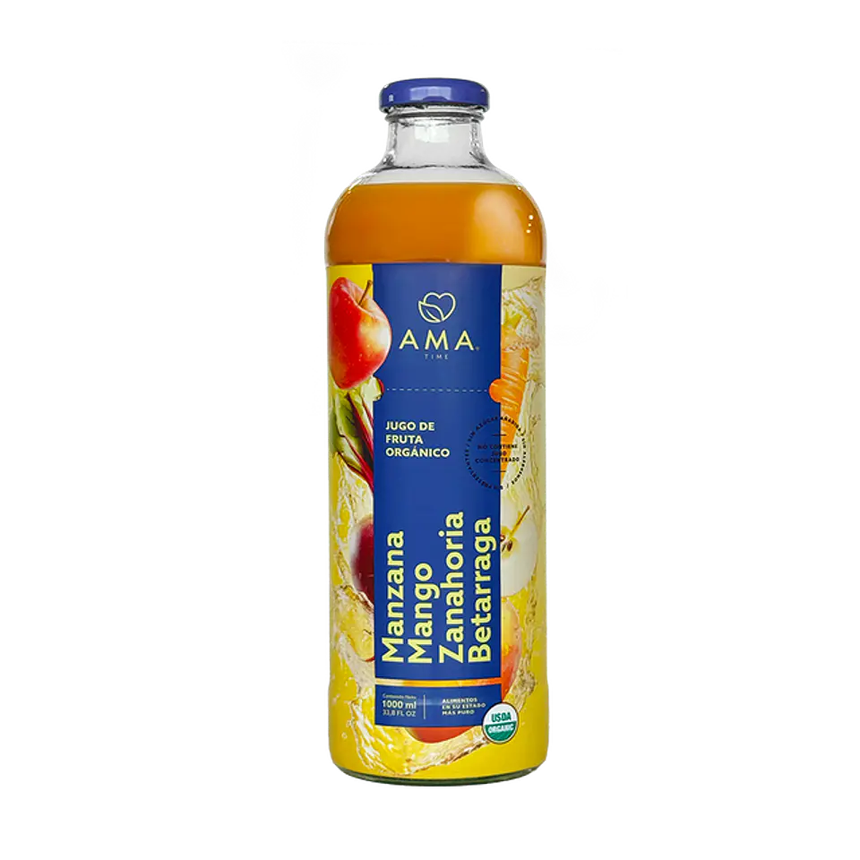Jugo Vidrio 1000cc Manzana Mango Zanahoria Beterraga 1