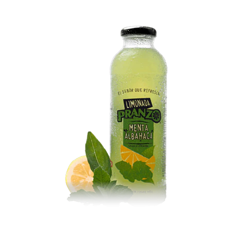 Limonada Vidrio Menta Albahaca