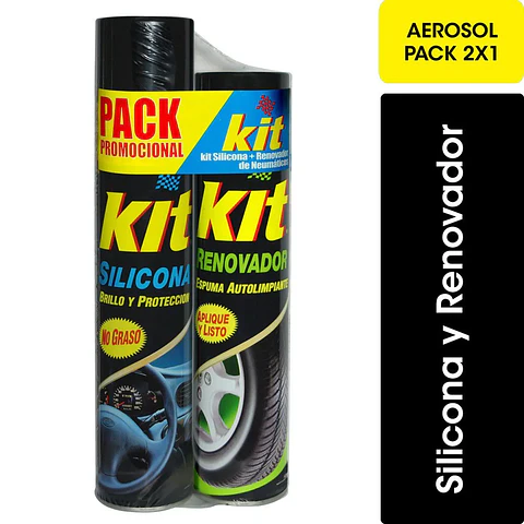 Kit Silicona Spray + Renovador de Neumaticos