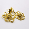 Gold Plated Buriti Flower Earrings 