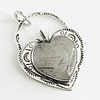 Silver Heart Pendant Tourmaline Quatrz