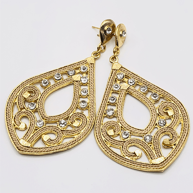 Long Gold Plated Earrings