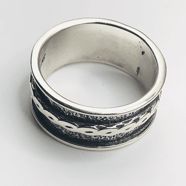 Silver Aged Ring Chain 