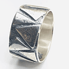 Triangles Silver Ring 