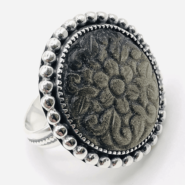 Silver Obsidian Ring