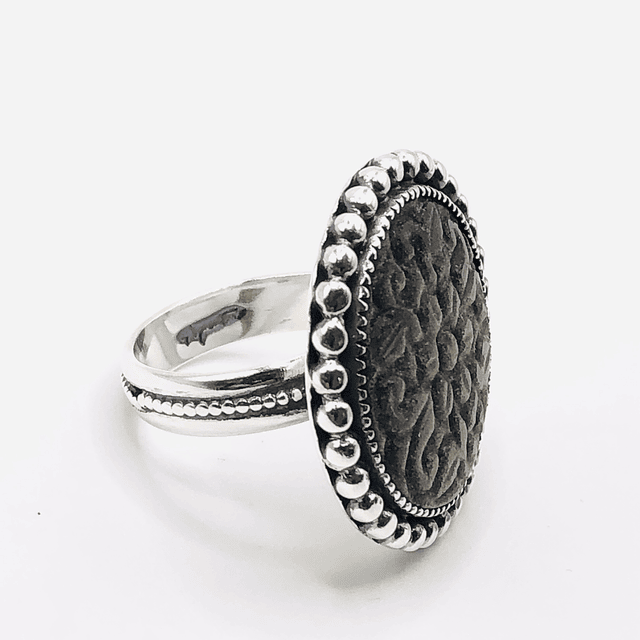 Silver Obsidian Ring