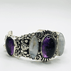 Amethyst and MoonStone Bangle 