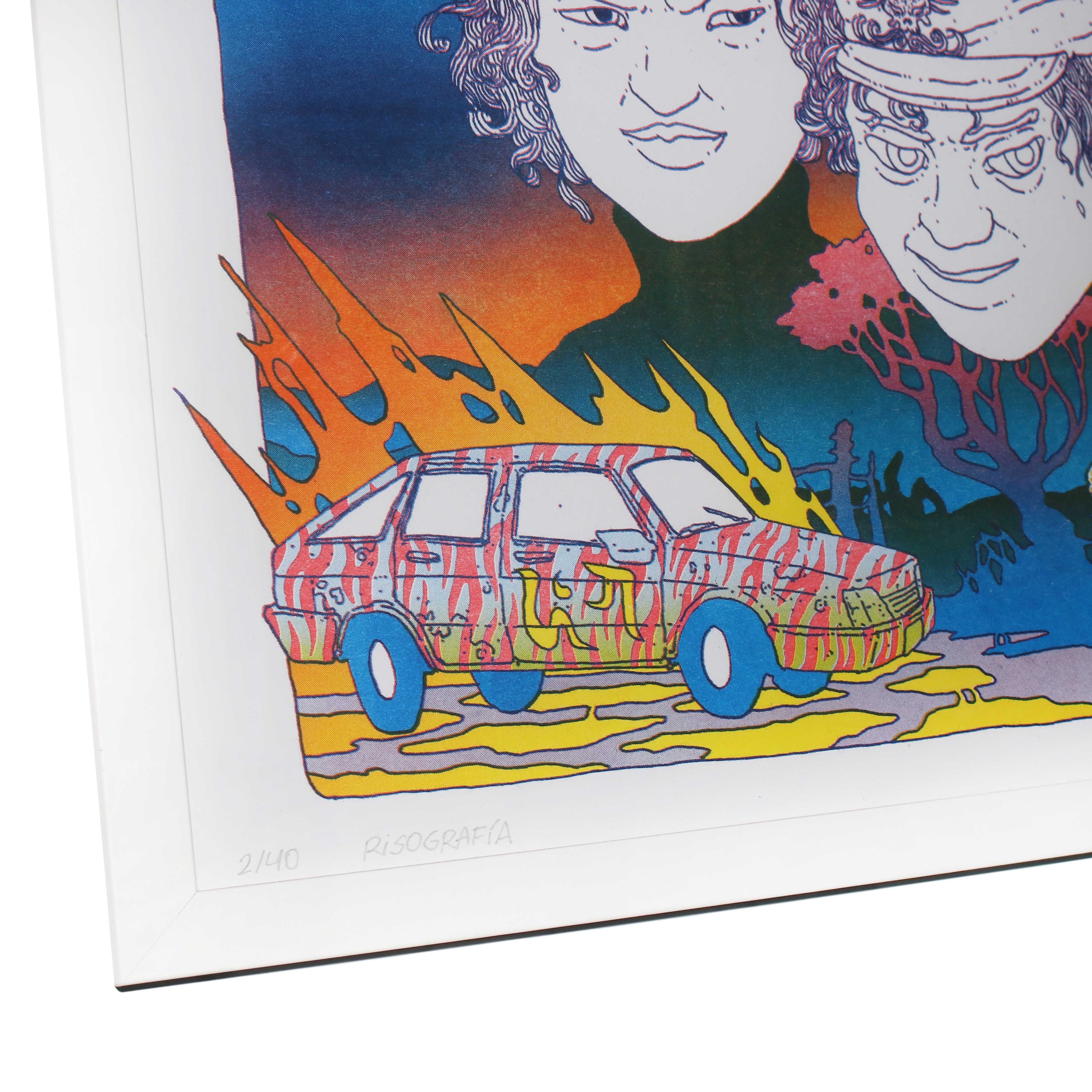 Risografía Marz Warz Enmarcada 2