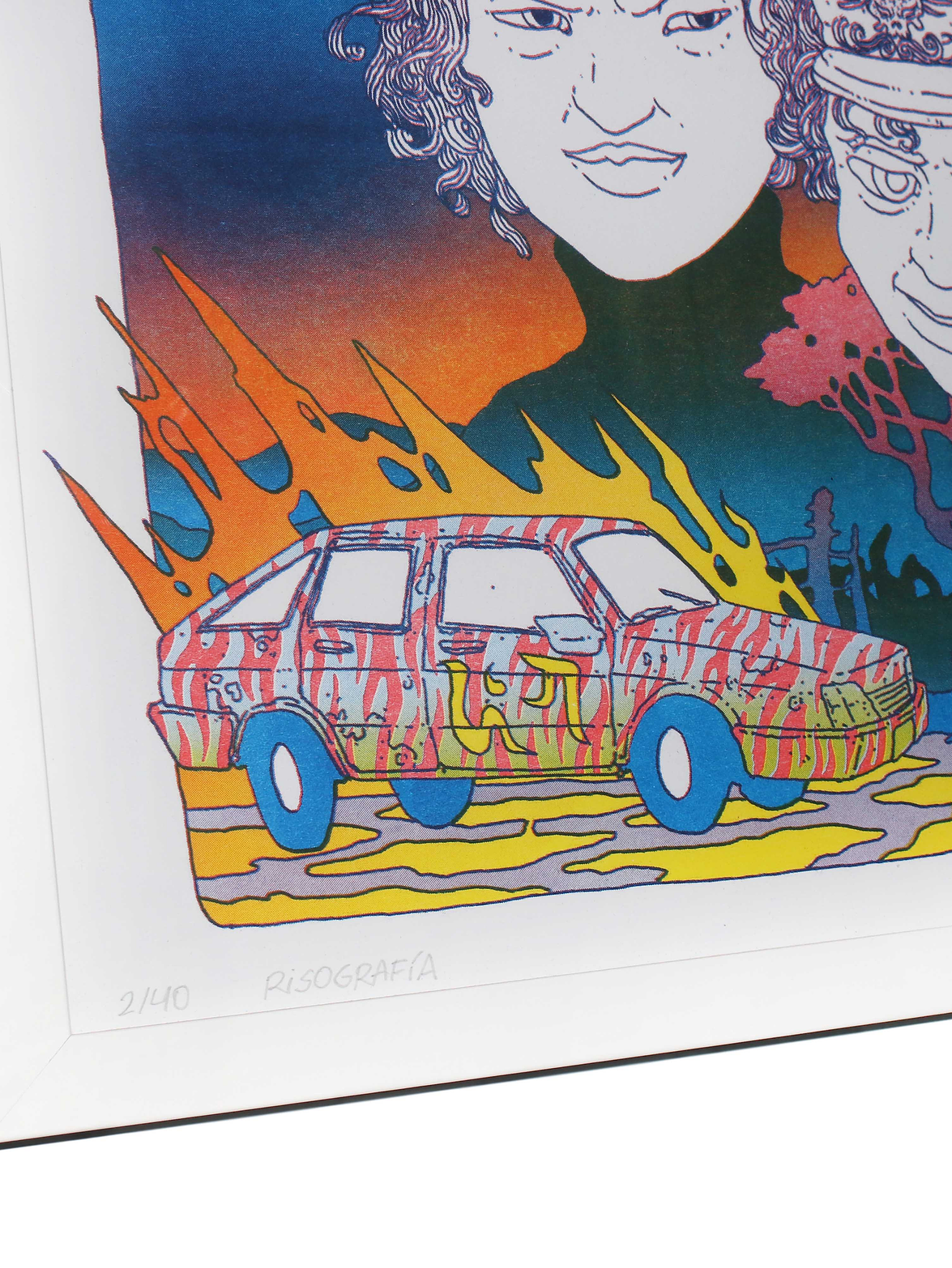 Risografía Marz Warz Enmarcada 2