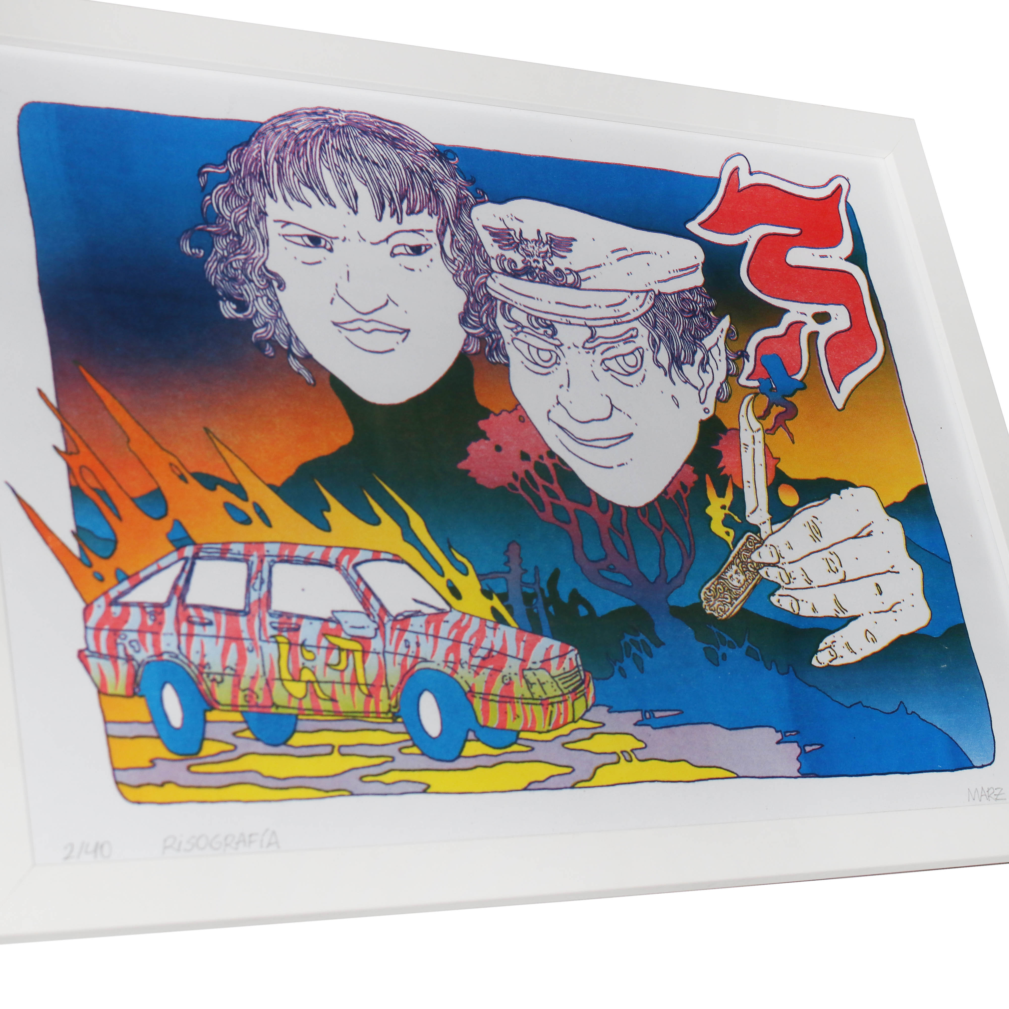 Risografía Marz Warz Enmarcada 6