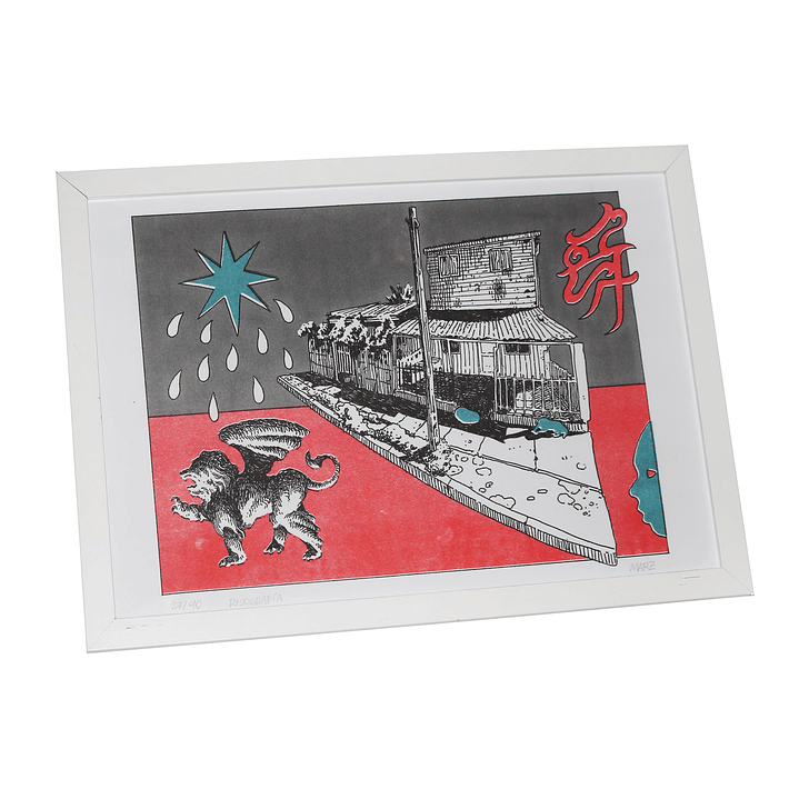 Risografía Marz Warz Enmarcada 1