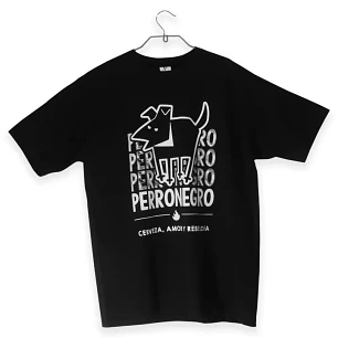 Polera Perro Negro negra 