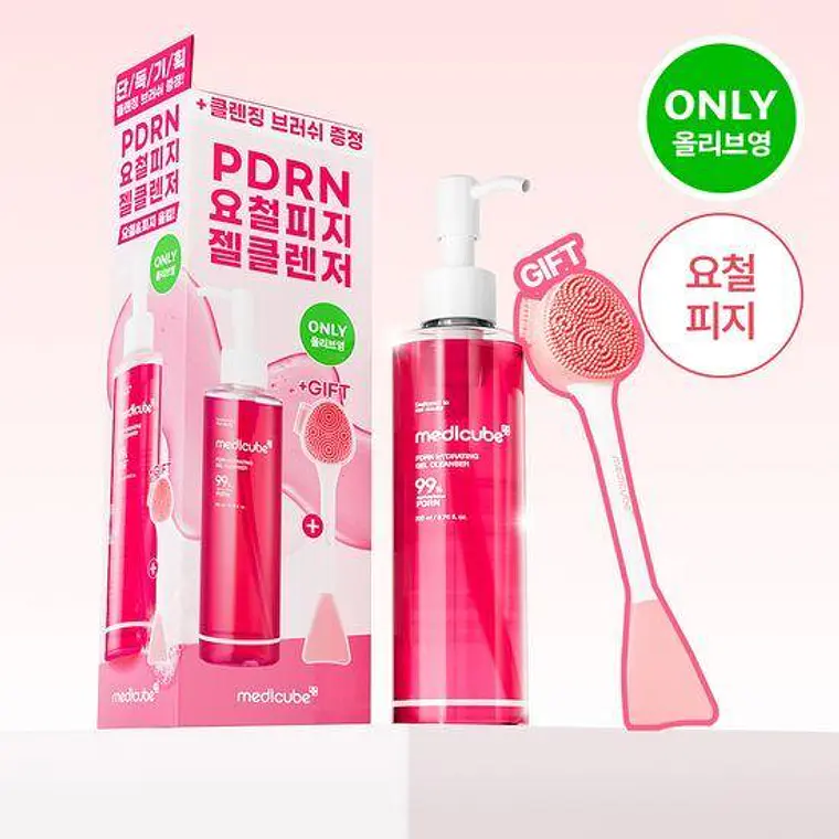 Medicube PDRN Gel to Foam Cleanser 200 ml (+ Cleansing Brush) 1
