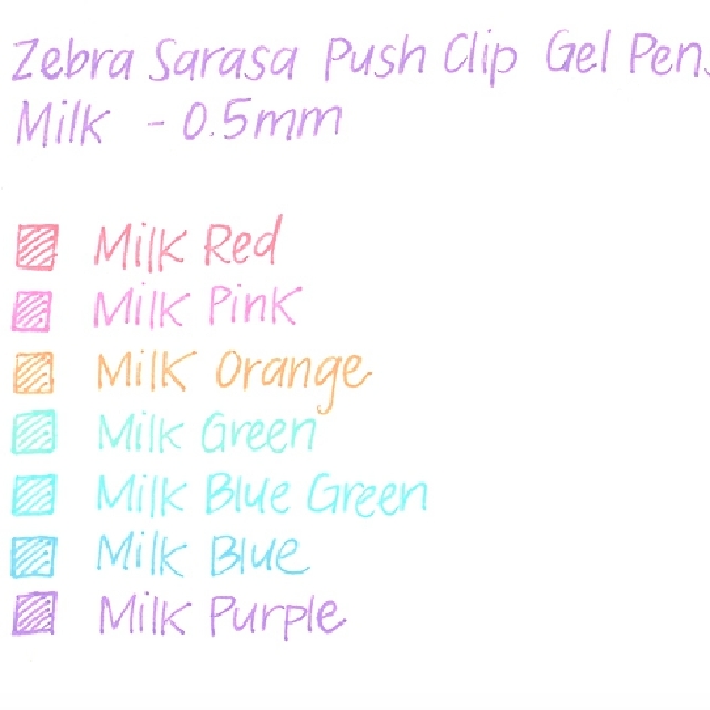 Zebra Sarasa Clip Pastel Princess Edition