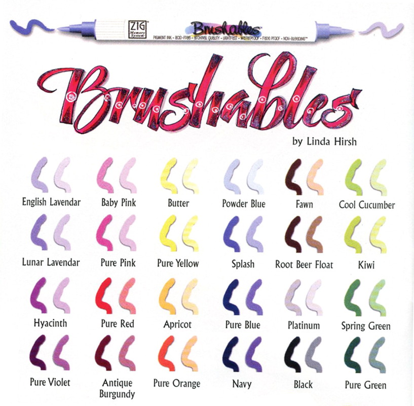 Zig Brushables Complete Set of 24
