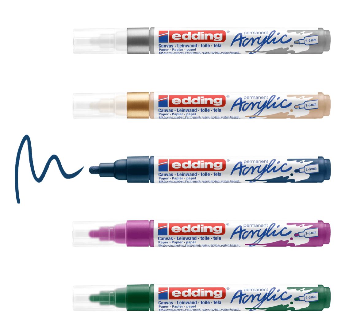 Set de marcadores acrílicos Pastel E5100 punta redonda trazo medio