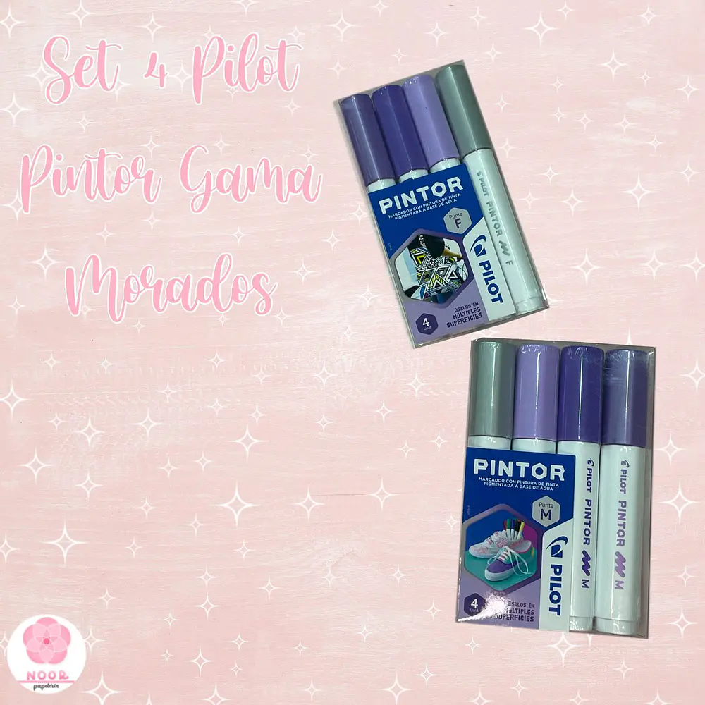Set 4 Pilot Pintor Gama Morados