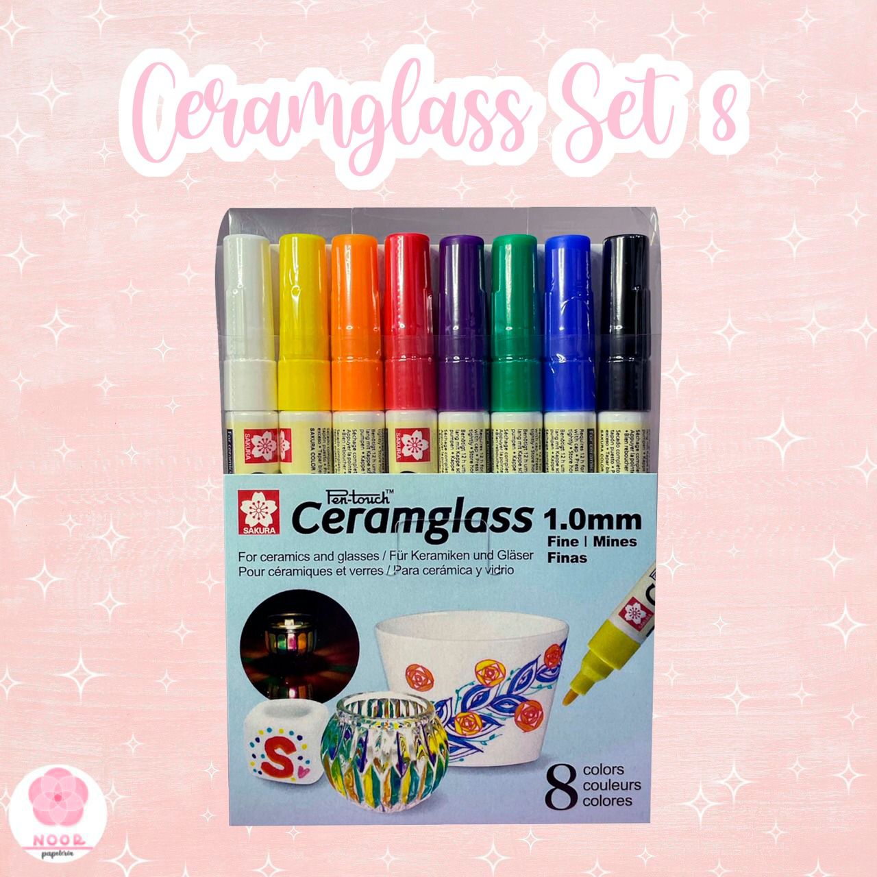 Marcador Para Cerámica y Vidrio Ceramglass Sakura 8 Colores