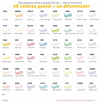 Ohuhu 48 marcadores de alcohol pastel + 1 blender Punta pincel & biselada NUEVOS COLORES "Blossoming"